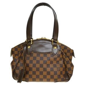Louis Vuitton Verona Damier Ebene Brown Canvas Tote Bag Bag